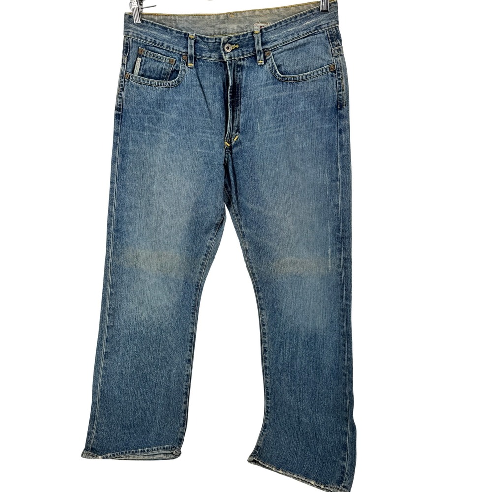 X2 Denim Laboratory Bootcut Jeans Mens‎ 34x32 Blue M42 Distressed Medium Skater